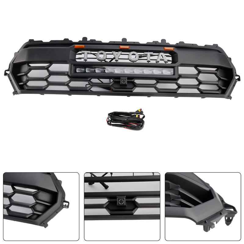 2024+ Toyota Tacoma Black Etu Bedrum -grilli LED- ja kevyellä baarilla