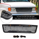 Ford E150 E250 E350 2003-2007 con rejilla de parachoques delantero LED negra