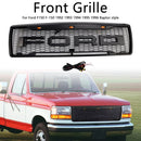1992-1996 Ford F150 LED-mat, Matt Black Front Grilli, jossa on hunajakennon rakenne