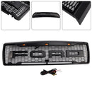 1992-1996 Ford F150 LED-mat, Matt Black Front Grilli, jossa on hunajakennon rakenne