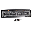 1992-1996 Ford F150 LED-mat, Matt Black Front Grilli, jossa on hunajakennon rakenne
