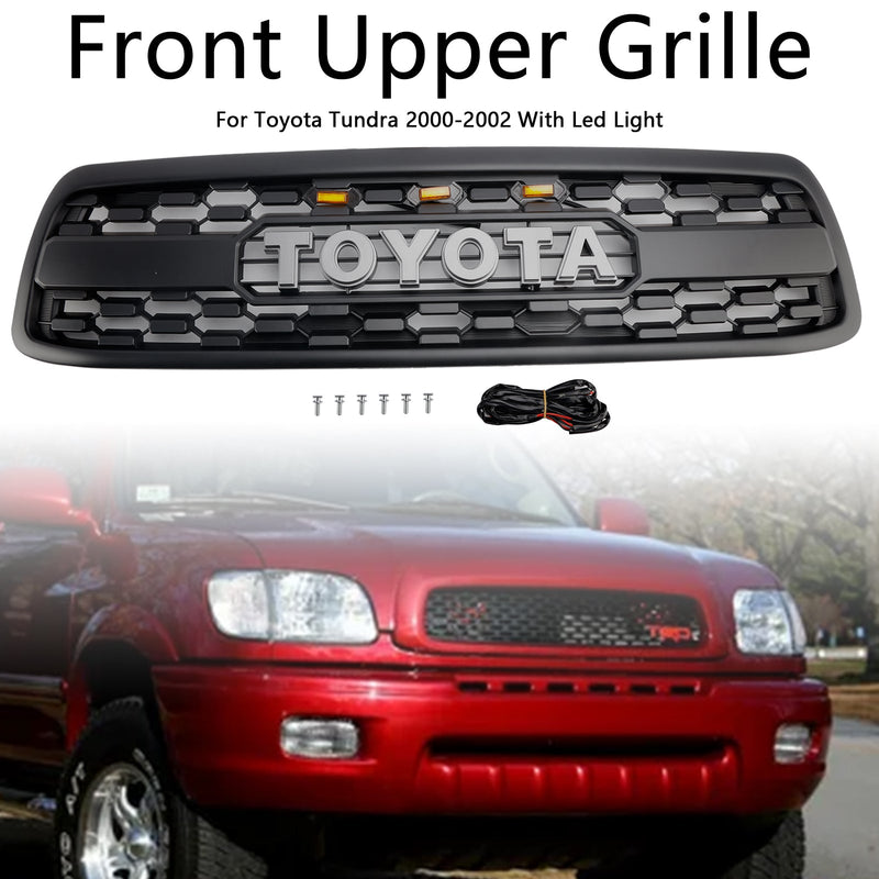 Matt Black Front Grill for Toyota Tundra 2000-2002 LED: llä