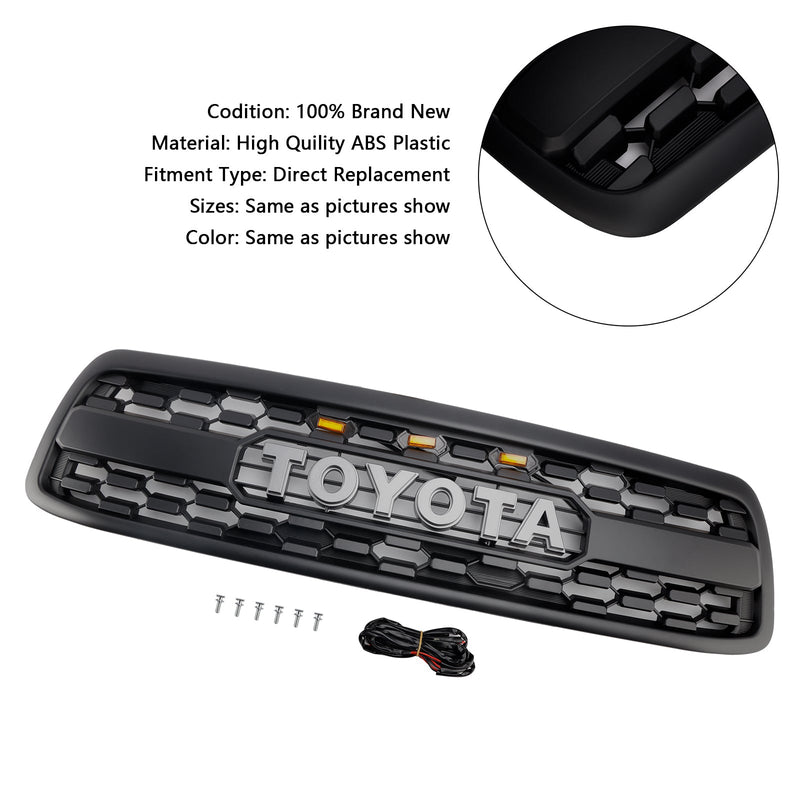 Matt Black Front Grill for Toyota Tundra 2000-2002 LED: llä