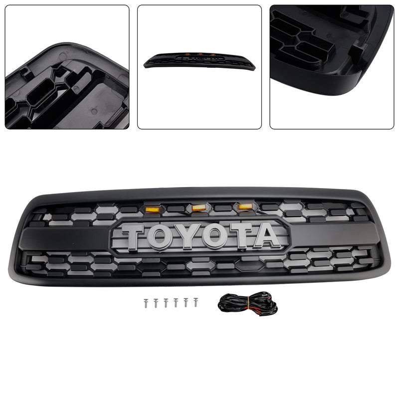 Matt Black Front Grill for Toyota Tundra 2000-2002 LED: llä