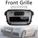 Grill de favo de mel preto brilhante para Audi A1/S1 (2010-2014)-hastes de base da frente compatíveis