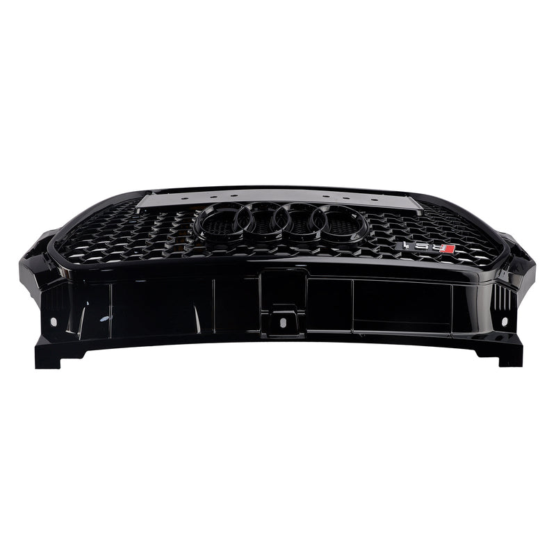Grill de favo de mel preto brilhante para Audi A1/S1 (2010-2014)-hastes de base da frente compatíveis