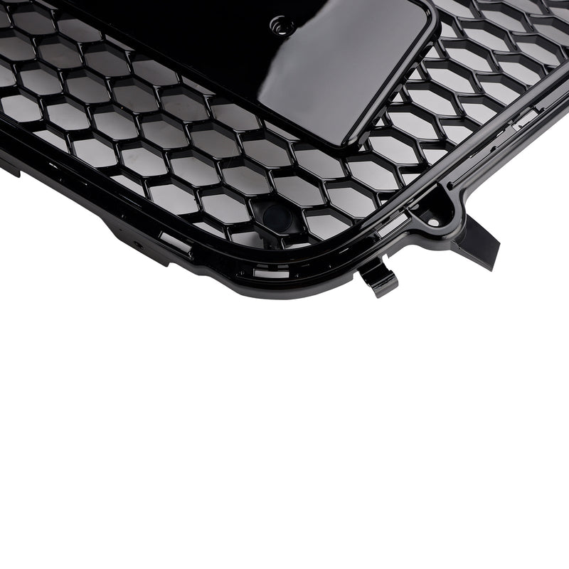 Grill de favo de mel preto brilhante para Audi A1/S1 (2010-2014)-hastes de base da frente compatíveis