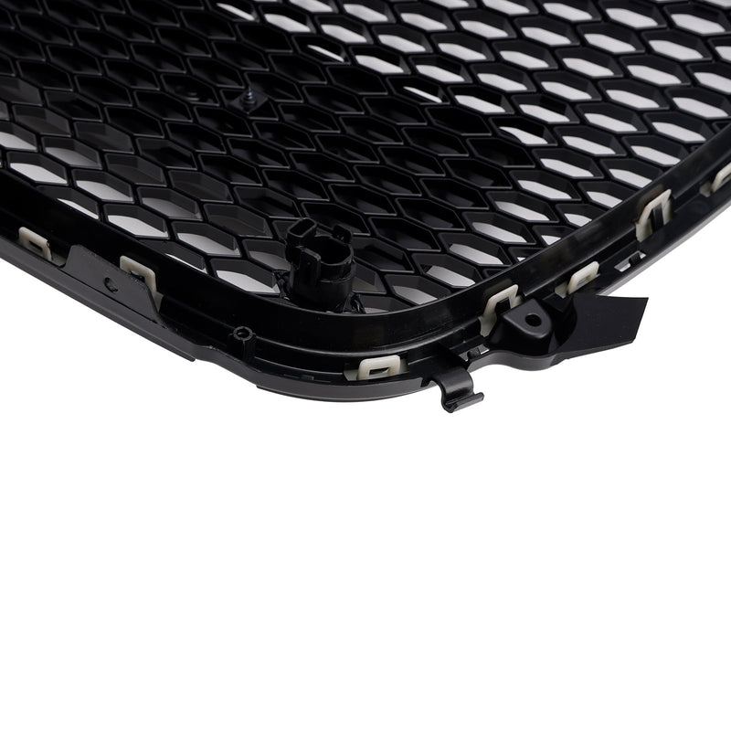 Grill de favo de mel preto brilhante para Audi A1/S1 (2010-2014)-hastes de base da frente compatíveis