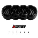 Grill de favo de mel preto brilhante para Audi A1/S1 (2010-2014)-hastes de base da frente compatíveis