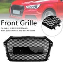 2016-2019 Audi A1 S1 8X Facelift RS Style Honeycomb Bumper Grille Svart