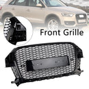 2011–2015 Audi Q3 S-Line RSQ3 Style Frontgrill mit Wabengitter, Schwarz glänzend