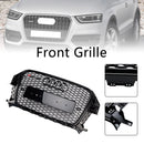 2011–2015 Audi Q3 S-Line RSQ3 Style Frontgrill mit Wabengitter, Schwarz glänzend