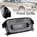 2011–2015 Audi Q3 S-Line RSQ3 Style Frontgrill mit Wabengitter, Schwarz glänzend