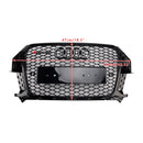 2011–2015 Audi Q3 S-Line RSQ3 Style Frontgrill mit Wabengitter, Schwarz glänzend