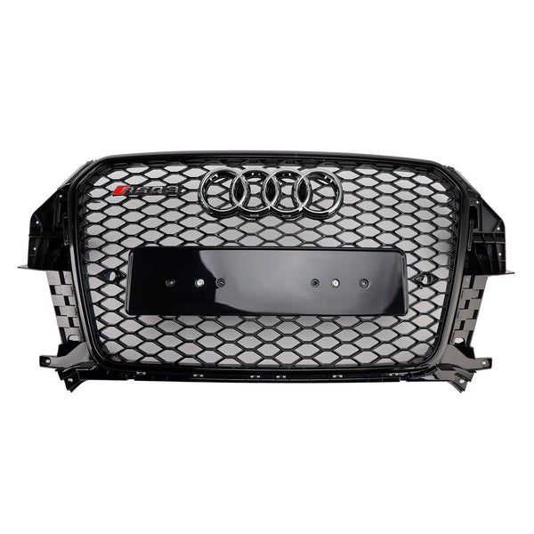 2011–2015 Audi Q3 S-Line RSQ3 Style Frontgrill mit Wabengitter, Schwarz glänzend