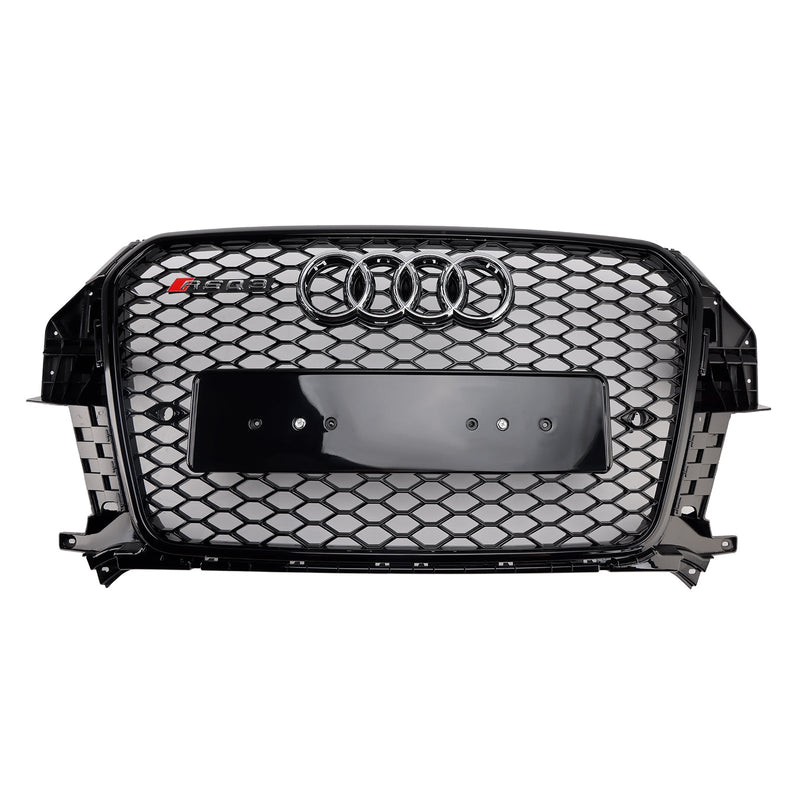 2011–2015 Audi Q3 S-Line RSQ3 Style Frontgrill mit Wabengitter, Schwarz glänzend