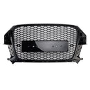2011–2015 Audi Q3 S-Line RSQ3 Style Frontgrill mit Wabengitter, Schwarz glänzend
