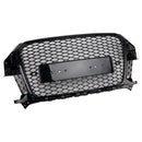 2011–2015 Audi Q3 S-Line RSQ3 Style Frontgrill mit Wabengitter, Schwarz glänzend