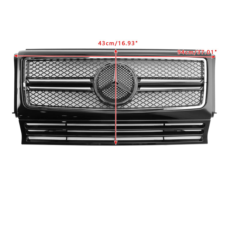 1990–2018 Mercedes Benz G-sarja W463 Kromi musta etupuskurin säleikkö