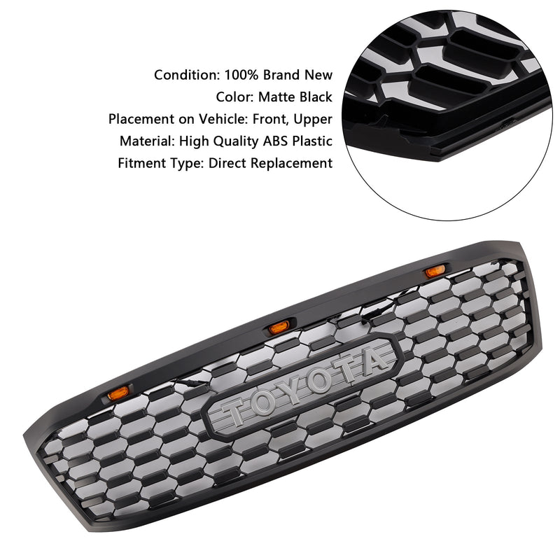 2005–2011 Toyota Hilux N70 PrefaceLift LED-etukerroksen baarigrilli mustana