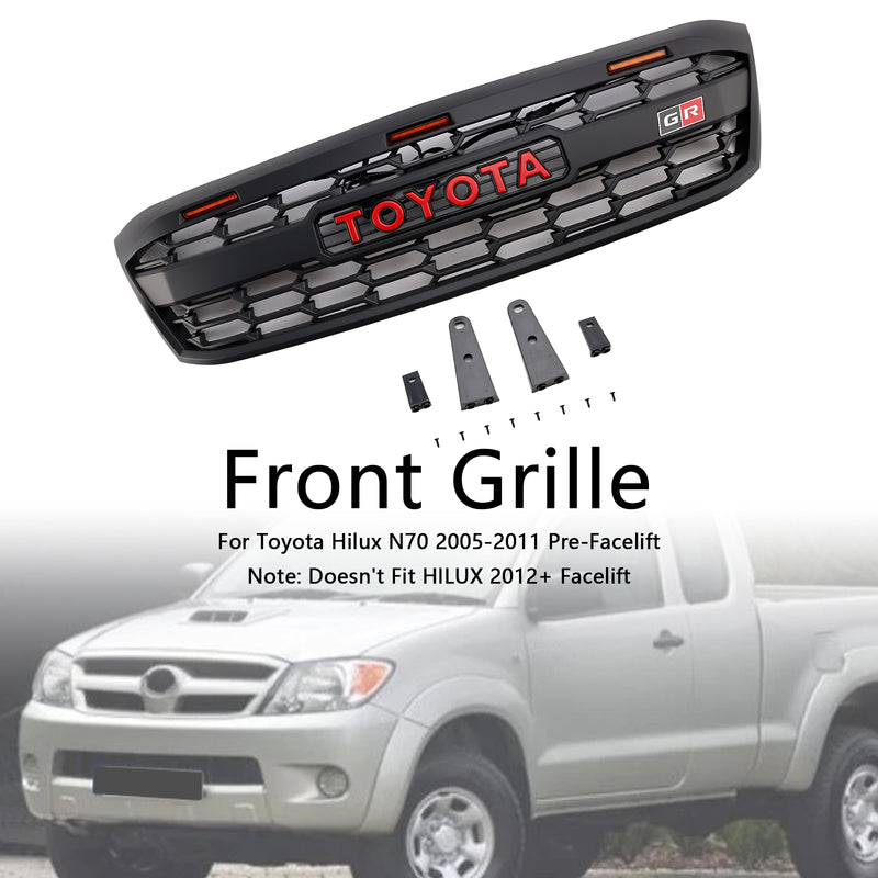 2005–2011 Toyota Hilux N70 GR-Style Kühlergrill Frontgrill mit LED