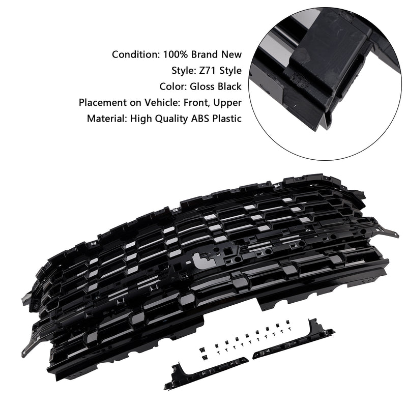 Z71-Look Frontstoßstangengrill Passend für Chevrolet Tahoe/Suburban 2021-2024 Schwarz