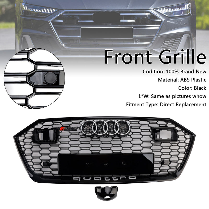 2019–2024 Audi A7 C8 S7 W/ACC Frontstoßstangengrill Grill Schwarz
