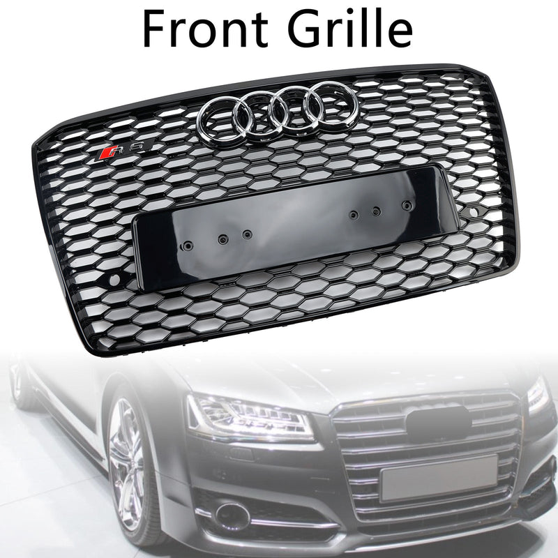 2015–2017 Audi A8 S8 RS8 Stil Frontstoßstangengrill Wabengrill schwarz