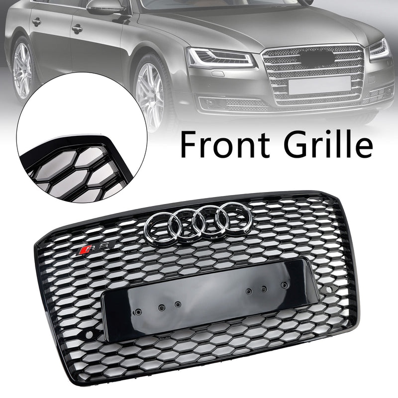 2015–2017 Audi A8 S8 RS8 Stil Frontstoßstangengrill Wabengrill schwarz