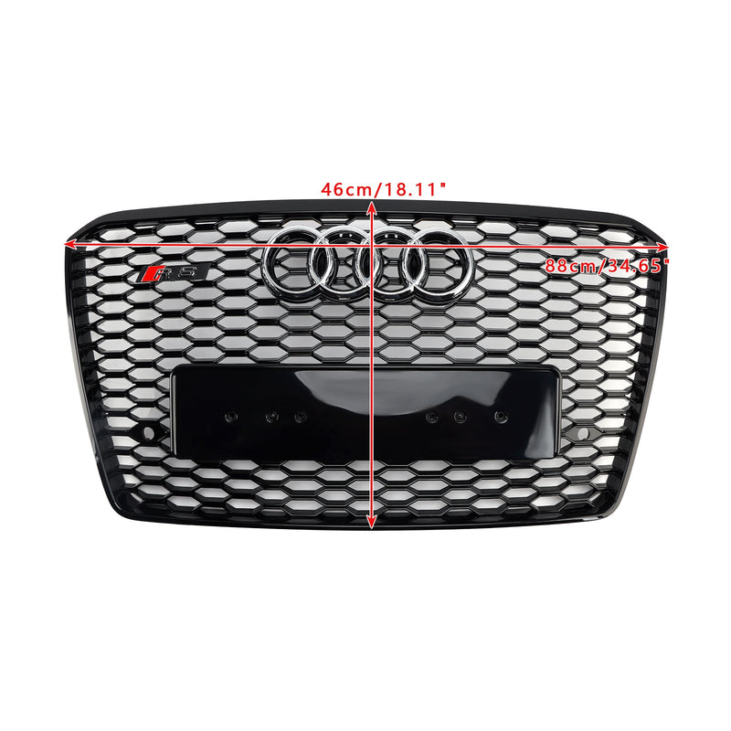 2015–2017 Audi A8 S8 RS8 Stil Frontstoßstangengrill Wabengrill schwarz