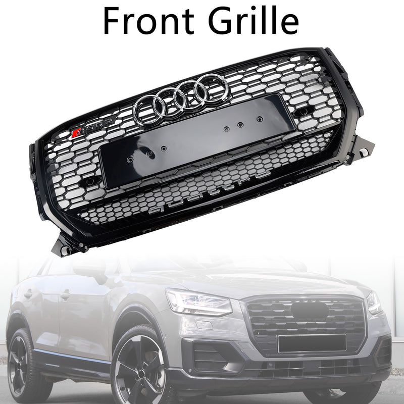 2016-2020 Audi Q2 Vor Facelift Frontkühlergrill Honigwabenstruktur Glänzend Schwarz
