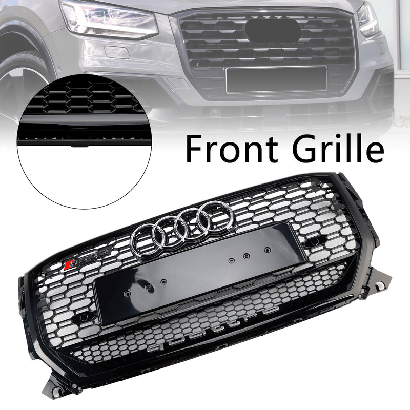 2016-2020 Audi Q2 Vor Facelift Frontkühlergrill Honigwabenstruktur Glänzend Schwarz