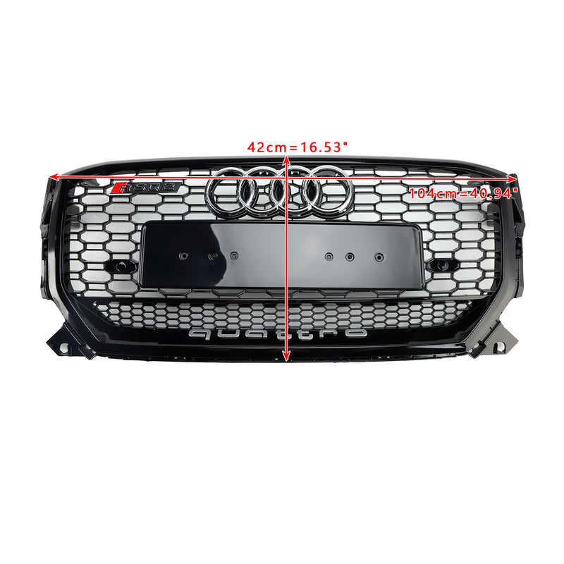 2016-2020 Audi Q2 Vor Facelift Frontkühlergrill Honigwabenstruktur Glänzend Schwarz