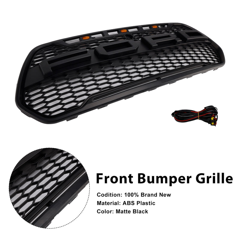 Kühlergrill für die Frontstoßstange, schwarz, für Ford Transit 150, 250, 350 und 350H (Modelljahre 2015–2019).