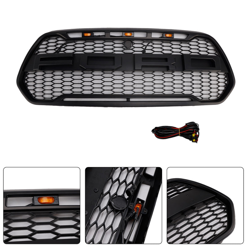 Kühlergrill für die Frontstoßstange, schwarz, für Ford Transit 150, 250, 350 und 350H (Modelljahre 2015–2019).