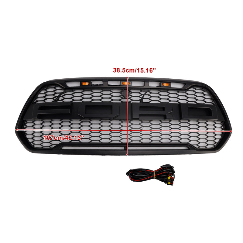Kühlergrill für die Frontstoßstange, schwarz, für Ford Transit 150, 250, 350 und 350H (Modelljahre 2015–2019).