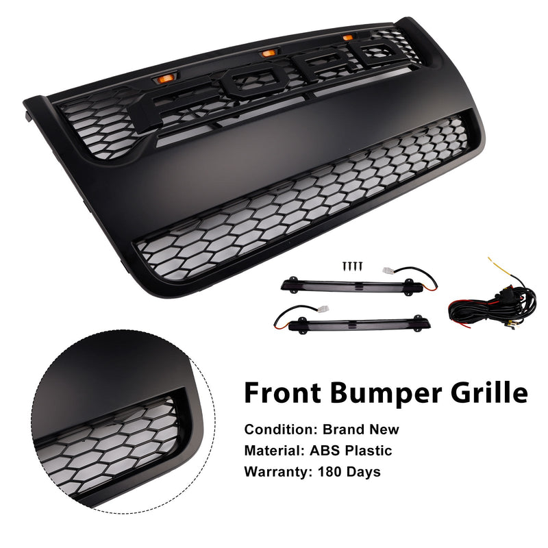 2006–2010 Ford Explorer mit hellem, schwarzem Frontgrill für die obere Stoßstange