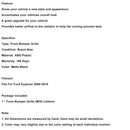 2006–2010 Ford Explorer mit hellem, schwarzem Frontgrill für die obere Stoßstange