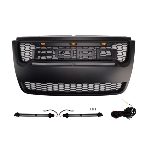 2006–2010 Ford Explorer mit hellem, schwarzem Frontgrill für die obere Stoßstange