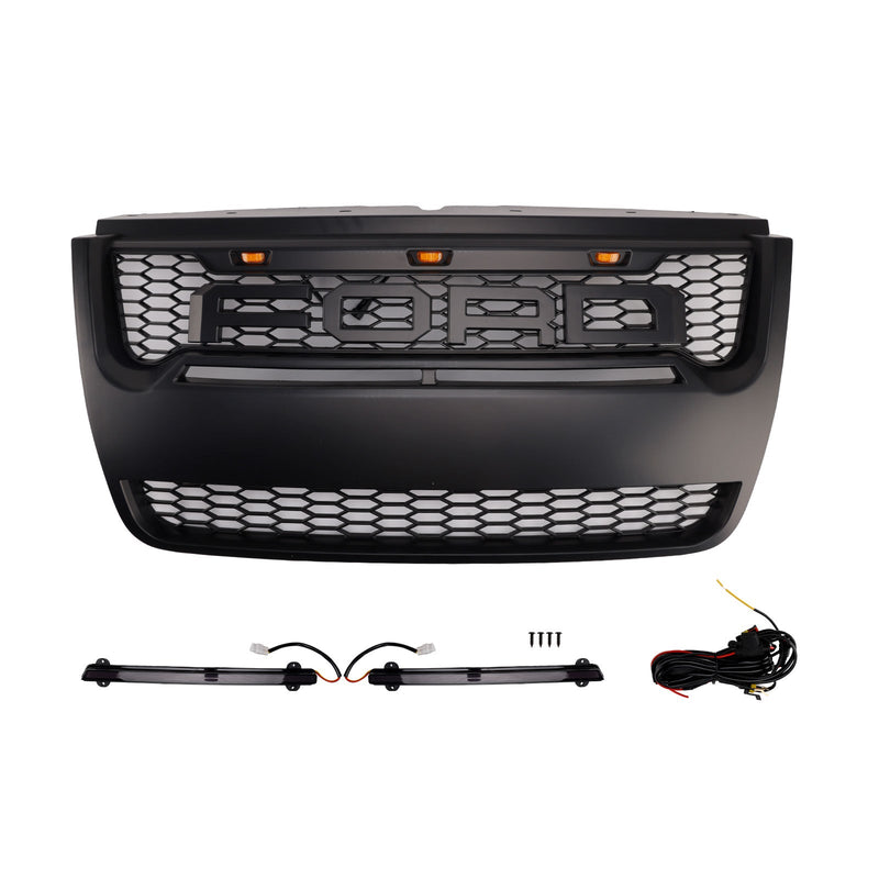 2006–2010 Ford Explorer mit hellem, schwarzem Frontgrill für die obere Stoßstange