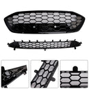 2018–2021 Ford Focus MK4 ST Style Schwarz Frontstoßstangengrill Untergrill