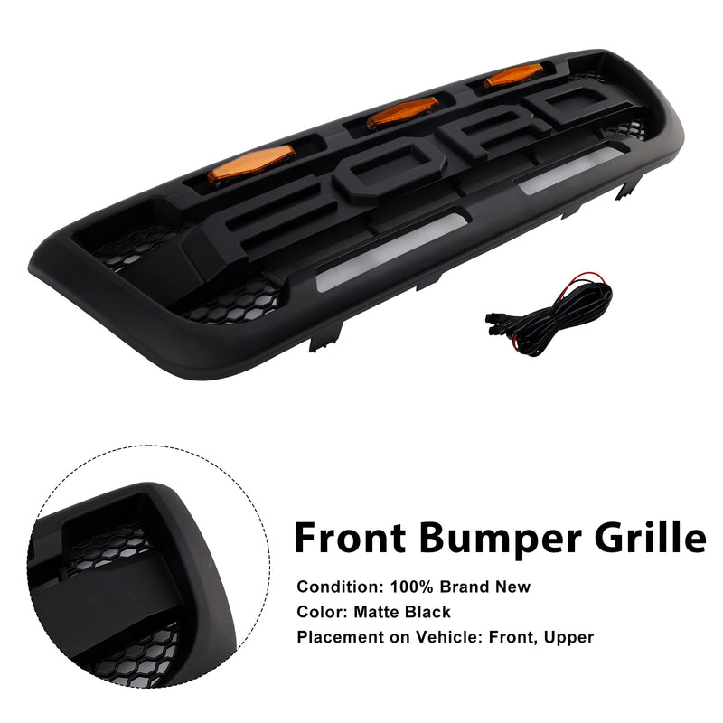 1998-2000 Ford Ranger mit LED-Beleuchtung, mattschwarzer Frontstoßstangengrill