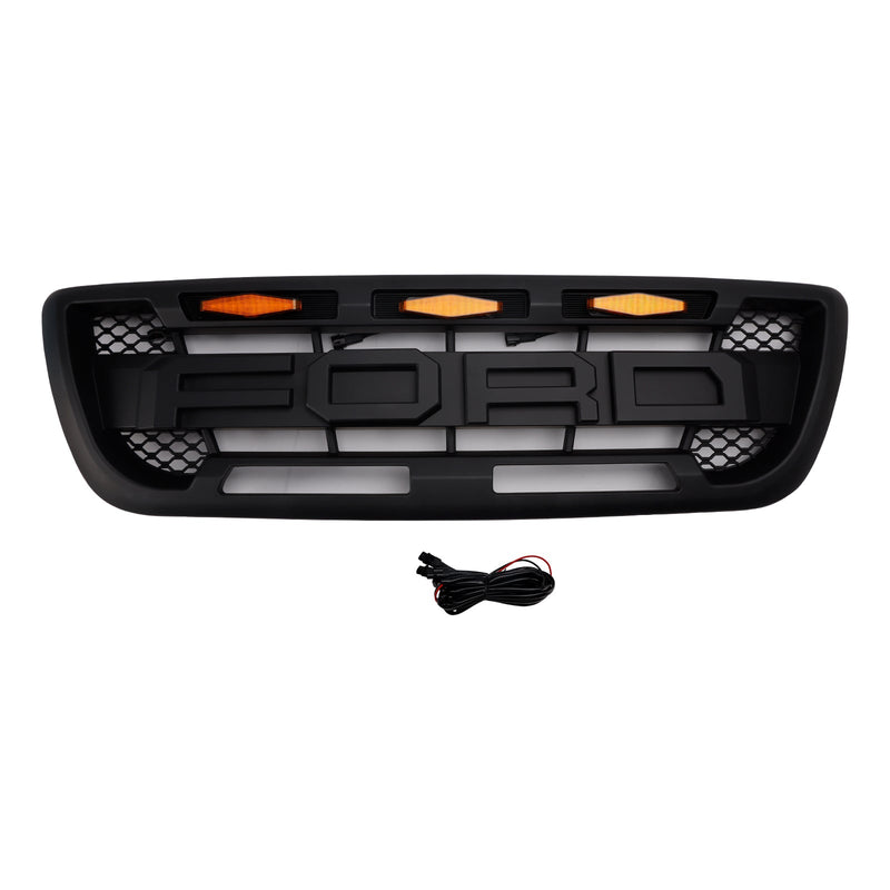 1998-2000 Ford Ranger mit LED-Beleuchtung, mattschwarzer Frontstoßstangengrill