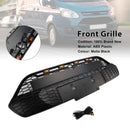 Matsort kofangergitter foran til 2013-2017 Ford Transit personbiler med LED-lys