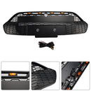 Matsort kofangergitter foran til 2013-2017 Ford Transit personbiler med LED-lys