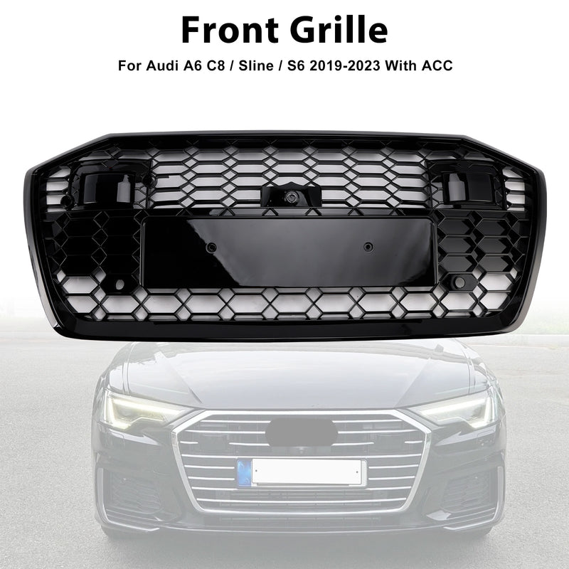 2019–2023 Audi A6 S6 W/ACC RS6 Style Wabengitter-Kühlergrill