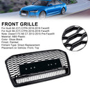 RS6 Style Front Grill Grill for Audi A6 S6 C7 C7PA 2016-2018 Honeycomb Mesh Black