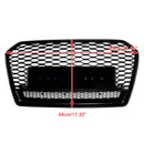 RS6 Style Front Grill Grill for Audi A6 S6 C7 C7PA 2016-2018 Honeycomb Mesh Black