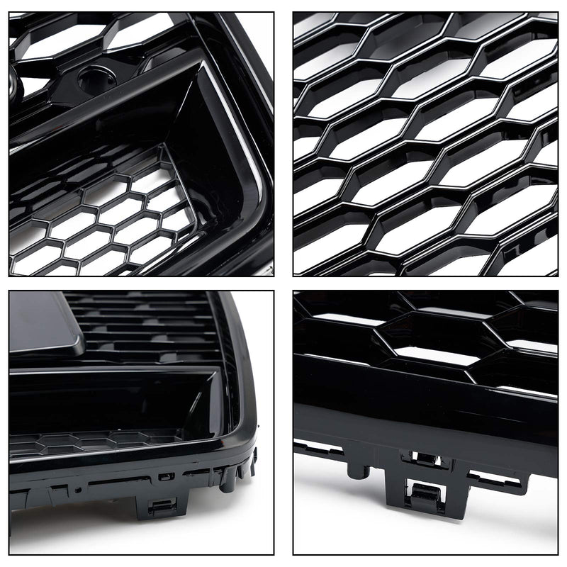 2016-2018 Audi A6 S6 C7 C7PA RS6 Style Honeycomb Mesh Front Grill Grill Svart