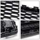 Přední grilovací mřížka RS6 Style pro Audi A6 S6 C7 C7PA 2016-2018 Honeycomb Mesh Black